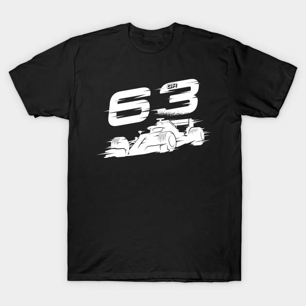 We Race On! 63 [White] T-Shirt by DCLawrenceUK